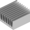 Extruded heatsink, (L x W x H) 100 x 100 x 40 mm, 2.15 to 0.9 K/W, natural aluminum, 10022721