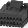 Socket header, 16 pole, pitch 2.5 mm, straight, black, 2-1318118-8