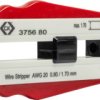 Precision wire stripper for PVC wires, PTFE wires, AWG 20, cable Ø 0.8 mm, L 97 mm, 24 g, T3756 80