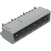 Pin header, 6 pole, pitch 5 mm, angled, gray, 231-436/001-000