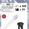 Quadrios 25O212 Akcesoria LED czerwony okrągły 3 mm 700 mcd 20 mA 2.0 V