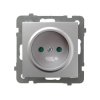 AS Gniazdo pojedyncze b/u z przesłonami srebro GP-1GP/m/18