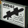 EA EDIP240J7LWT LCD display, 240x128 pixels, bw-ws positive, touch
