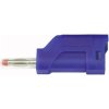 TruComponents 170674 BL Straight blade Plug, straight 4 mm Blue