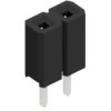 Socket header, 2 pole, pitch 2.54 mm, straight, BL LP 1 2 Z