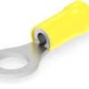 Insulated ring cable lug, 1.04-2.62 mm², AWG 16 to 14, 8.33 mm, M8, yellow, 34810
