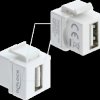 91080 Keystone module USB 2.0 (type A) socket > socket, white