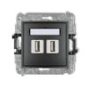 Mini Gniazdo Podwójne 2Xusb-Aa 3.0 Grafitowe 11Mgusb-6