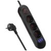 Listwa Zasilająca Maclean, Przedłużacz 3Gniazda + 3Xusb, 110-240V Ac 50/60Hz,...