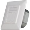 Junction box, 2 port, shielded, vertical, Cat 6A, signal white (RAL9003), flush mounting, for RJ45, 1622-02VSW