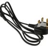 Przewód zasilania złącze A: IEC C7, złącze B: Wtyk brytyjski typu G 1.5m 2,5 A 250 V Czarny
