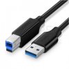UGREEN Kabel USB 3.0 A / B (wtyk / wtyk dwustronny) czarny 1m