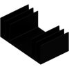 Extruded heatsink, (L x W x H) 37.5 x 65 x 24 mm, 3.75 to 2.3 K/W, black anodized, SK 18 37,5 SA