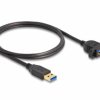 Delock Kabel USB USB 3.2 Gen1 Złącze męskie USB-A, Złącze męskie USB-A 1.00 m czarny 87855