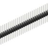 Pin header, 30 pole, pitch 1.27 mm, straight, black, 10060664