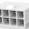Pin header, 8 pole, pitch 4.19 mm, straight, white, 1586768-8