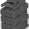 Plug housing, 9 pole, pitch 6 mm, straight, gray, 5-2232357-3