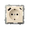 SONATA Gniazdo pojedyncze SCHUKO z przesłonami z ładowarką USB A+C 230 V wanilia GP-1RSPUSBAC/m/89 OSPEL