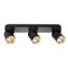 Lampa Sufitowa Andy 3Xgu10 Czarny + Złoty Ml9937 Milagro