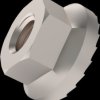 Lock nut, M4, W SW7, H 4.6 mm, outer Ø 7 mm, steel, stainless, DIN 6923/ISO 4161, 002.09.324