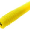 Gniazdo bananowe; 2mm; 25.432.3; na kabel; żółty; lutowany; 25mm; 24A; 60V; mosiądz niklowany; PVC; Amass; RoHS; 1.303.Y