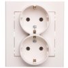 SONATA Gniazdo podwójne z/u Schuko ecru GP-2RS/27