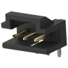 Pin header, 3 pole, pitch 2 mm, angled, black, 2823405-3