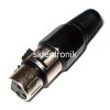 Wtyk mikrof. 3PIN kab. żeńskie czarny XLR