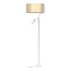 Lampa podłogowa MARSHALL WHITE / RATTAN 1xE27 + 1x mini GU10 MLP7492 Milagro