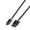 Kabel do ładowania ROLINE LED USB 2.0, A - Micro B, M/M, 1 m