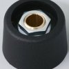 Rotary knob, 6.35 mm, plastic, black, Ø 23 mm, H 16 mm, A3123639