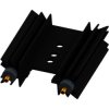Extruded heatsink, (L x W x H) 38.1 x 34.9 x 12.7 mm, 11 K/W, black anodized, SK 104 38,1 STIS