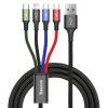 KABEL USB 4W1 LIGHTNING 2xUSB-C micro-USB 1.2m czarny (CA1T4-B01) 3.5A