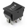 PRZEŁĄCZNIK KLAWISZOWY RS203-6C3B1 15A/250V PODWÓJNY ON-OFF-ON CZARNY (PRZEL557)