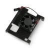 Obudowa-radiator + wentylator - Alloy Heatsink do Raspberry Pi 4B - aluminiowa - czarna