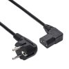 Kabel zasilający kątowy Akyga AK-PC-12A CCA 3x0.75mm² CEE 7/7 / IEC C13 3 m