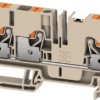 Through terminal block, push-in connection, 6.0 mm², 41 A, 8 kV, dark beige, 2674900000
