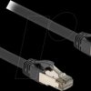 80243 patch cable Cat.6a, U/FTP, inner metal jacket, 5 m, black