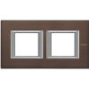 AXOLUTE Ramka 2 podwójna prostokątna pozioma 2X2 moduły szczotkowany brąz HA4802M2HBR LEGRAND