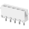 Socket header, 5 pole, pitch 6.35 mm, straight, white, 794283-1