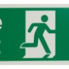 Znak wyjścia, Polipropylenowe, Green, White, Fire Exit, Angielski, Opis: Fire Exit Down Right