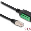 66052 RJ45 cable Cat.5e plug > terminal block adapter, 21.5 cm