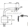 Czujnik pływakowy kątowy; długość 78mm; +125°C