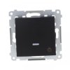 Simon 54 Przycisk światło” z podświetleniem LED (moduł) 10AX 250V szybkozłącza, czarny mat DS1L.01/49