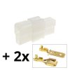 Komplet samochodowego złącza E+J 2-torowego z obudowami i konektorami 6,3 mm