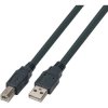 USB 2.0 USB cable, UltraFlex, USB plug type A to USB plug type B, 1 m, blue-gray, 4121-1,0M-UF