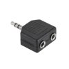 PRZEJŚCIÓWKA JACK 3,5 NA 2x GNIAZDO JACK 3,5 ADAPTER ZŁĄCZE