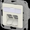 130E381102-I E-DAT Modul Cat.6a LSA++ 2 Port UPk pure white