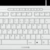 JK-8600DE-0 Keyboard, USB, white, compact, German