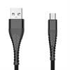 Przyłącze USB 2.0 A wtyk - USB micro B wzmocnione plecione SPIDER 1,0m czarne